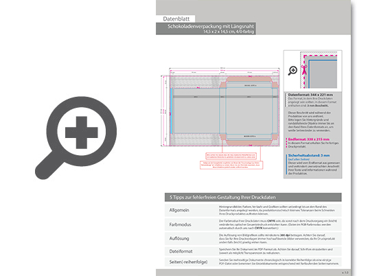 Product Bild schokoladenverpackungen_mit_l__ngsnaht_(14_5_x_2_x_14_5_cm_-_ritter_sport_250_g_tafel)_einseitig_bedruckt_4_0-farbig